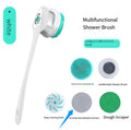 All-in-One Rechargeable Body Brush Set, with 7 Replaceable Heads & Long Handle for Body, Face, Foot, Adult & Kids