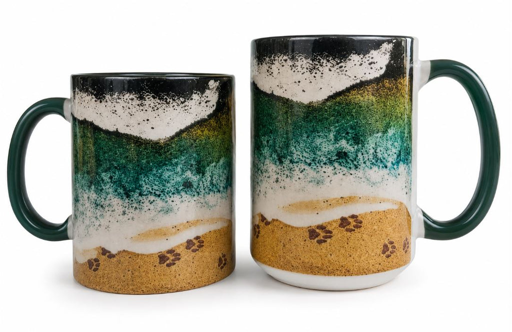 Paw 3D Printed Ceramic Shoreline Coffee Mug