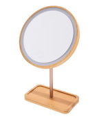 Wooden Illuminated Makeup Mirror