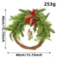 Handmade Bohemian Winter Wreath | Bells, Pinecones & Berries | 43 cm | Indoor/Outdoor