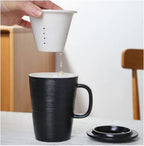 Ceramic Tea Infuser Mug With Lid