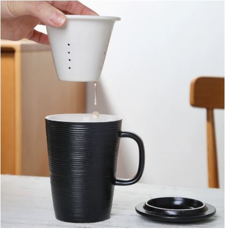Ceramic Tea Infuser Mug With Lid