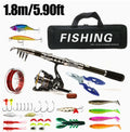 Carbon Fibre Telescopic Fishing Rod & Reel Set – Portable Fishing Kit for Sea & Freshwater