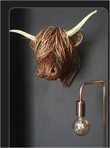 Wall Mounted Cow Sculpture