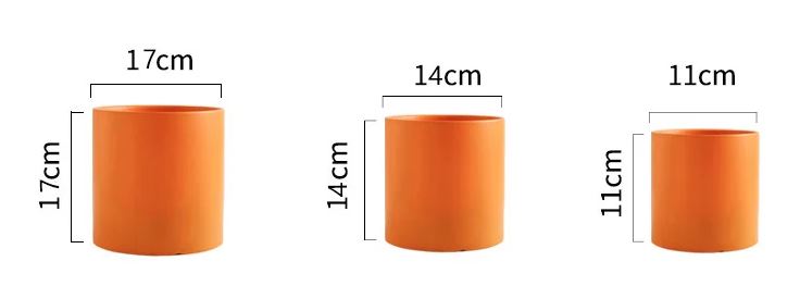 Elegant flowerpot made of ceramic with saucer