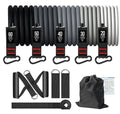 Resistance band set for full body training with handles, ankle straps & door anchor
