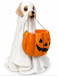 Pumpkin Puppy Resin Garden Decor