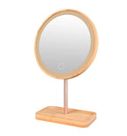 Wooden Illuminated Makeup Mirror