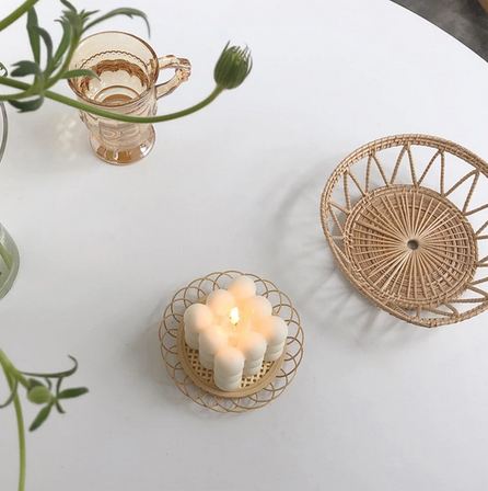 Cube Soy Wax White Candle