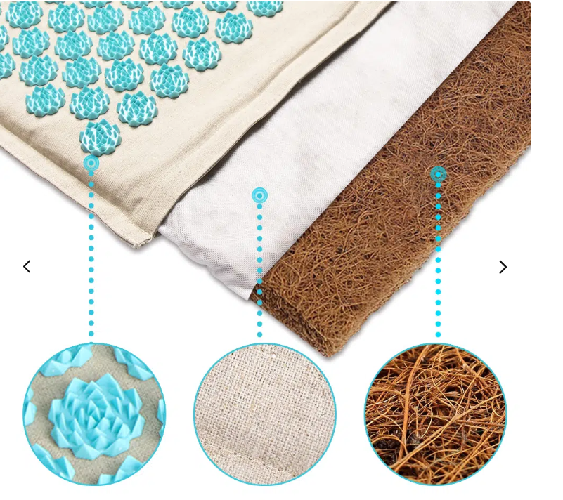 Acupressure mat with Pillow and 5500 Pressure Points – The Florapress Relaxation Set