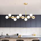 Modern elegance - Long chandeliers - Ambient lighting - Sophisticated design