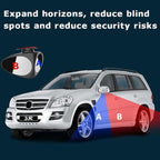 Car Mirror Large Vision Rear View Auxiliary Reversal Blind Zone Wide Angle Mirror360 Rotation Adjustable Dual Lens Coach Mirror