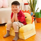 Foldable Kids Bench with Soft Velvet & Foam