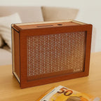 CashBox Cash box made of wood – With marking for each inserted banknote