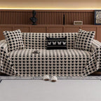 Cavalli Houndstooth Plush Sofa Cover