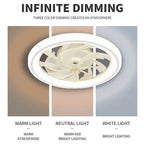 Smart Bedroom Ceiling Fan with LED Lights