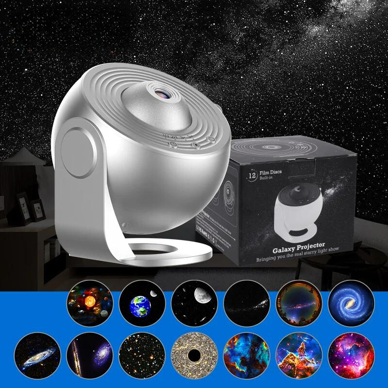 CelestialGlow 12-in-1 HD Star Projector Lamp With Rotation