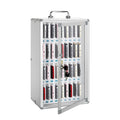 36 Slots Cell Phone Safe Locker Lockable Cell Phone Storage Cabinet, Cell Phone Lock Box With Handle For Classroom Office Exam (Silver)