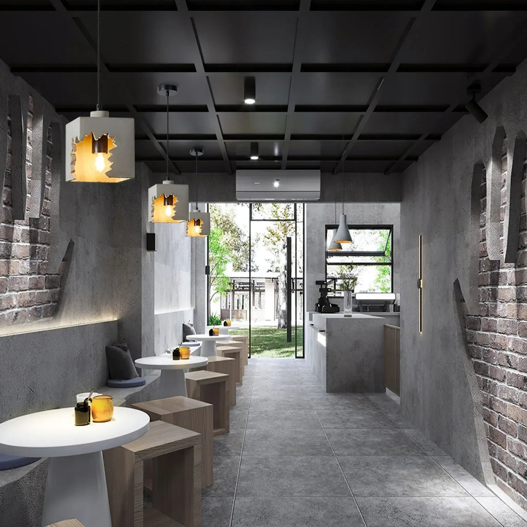 Concrete Pendant Lamp in Scandinavian Design