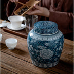 Ceramic airtight container tea box tea can moisture-protected storage tank tea container storage bottle tea organizer jar tea cans