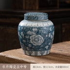 Ceramic airtight container tea box tea can moisture-protected storage tank tea container storage bottle tea organizer jar tea cans