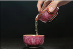 Ceramic Gaiwan Set kuai ke Tea Set Camping Kung Fu Tea Set 1 Teapot 1 Cup Travel Teapot Coffee Cup Water Mug Office Kettle Drinking Utensils