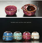 Ceramic Gaiwan Set kuai ke Tea Set Camping Kung Fu Tea Set 1 Teapot 1 Cup Travel Teapot Coffee Cup Water Mug Office Kettle Drinking Utensils