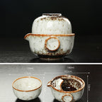 Ceramic Gaiwan Set kuai ke Tea Set Camping Kung Fu Tea Set 1 Teapot 1 Cup Travel Teapot Coffee Cup Water Mug Office Kettle Drinking Utensils