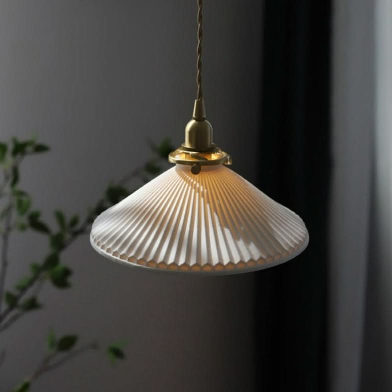 Scandinavian White Ceramic Pendant Light