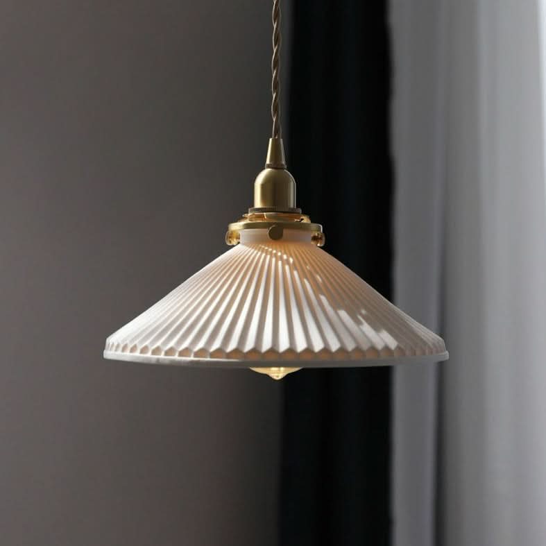 Scandinavian White Ceramic Pendant Light