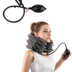 Cervical neck traction inflatable collar