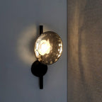 Round Glass Wall Lamp in Scandinavian Design