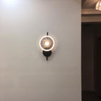 Round Glass Wall Lamp in Scandinavian Design