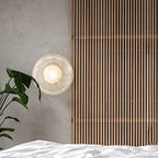 Round Glass Wall Lamp in Scandinavian Design