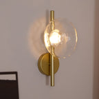 Round Glass Wall Lamp in Scandinavian Design