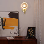 Round Glass Wall Lamp in Scandinavian Design