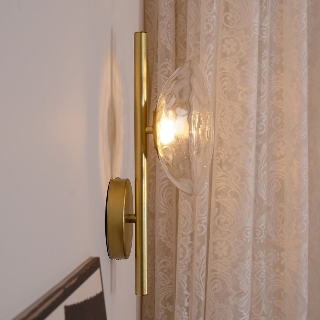 Round Glass Wall Lamp in Scandinavian Design