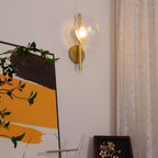 Round Glass Wall Lamp in Scandinavian Design
