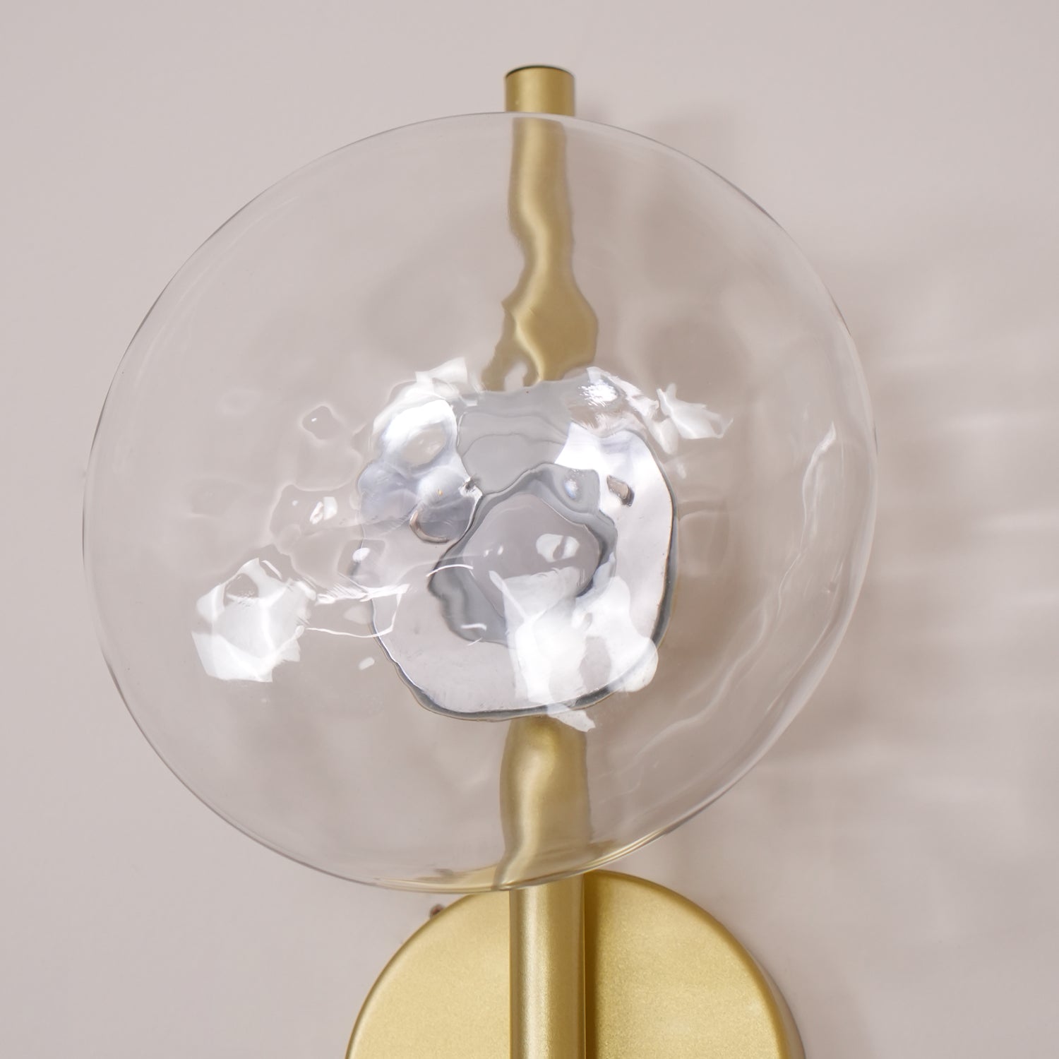 Round Glass Wall Lamp in Scandinavian Design