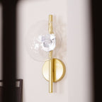 Round Glass Wall Lamp in Scandinavian Design