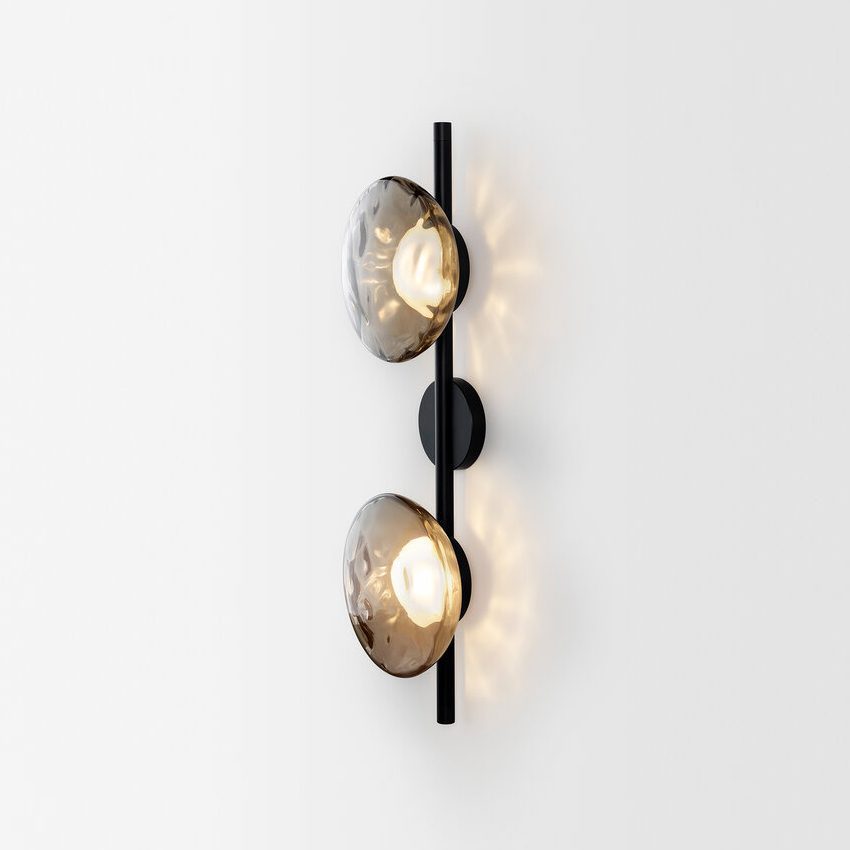 Round Glass Wall Lamp in Scandinavian Design