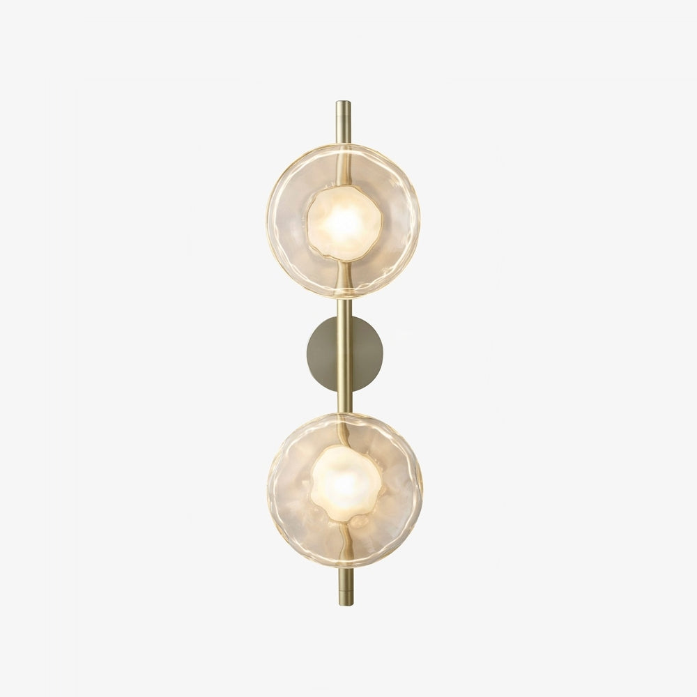 Round Glass Wall Lamp in Scandinavian Design