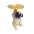 Charming Dog Statue made of Resin with Tray for Keys & Small Items