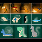 Charming Wooden Animals LED Bedside Lamps