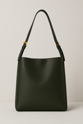 Ladies Shoulder Bag Black One Size Vegan Leather