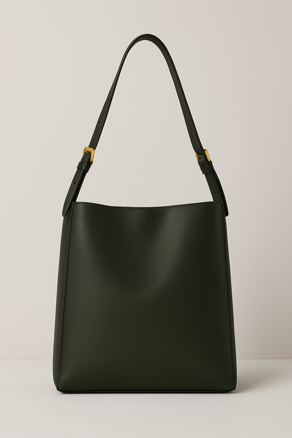 Ladies Shoulder Bag Black One Size Vegan Leather