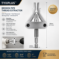 Drill-Powered Broken Pipe Thread Extractor – Universal 1/2", 3/4" & 1" Broken Pipe Nipple Remover Tool