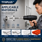 Drill-Powered Broken Pipe Thread Extractor – Universal 1/2", 3/4" & 1" Broken Pipe Nipple Remover Tool