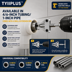 Drill-Powered Broken Pipe Thread Extractor – Universal 1/2", 3/4" & 1" Broken Pipe Nipple Remover Tool