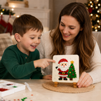 Christmas Acrylic Mosaic DIY Craft Kit with Wooden Display Stand